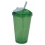 Drinking cup with straw