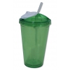 Drinking cup with straw