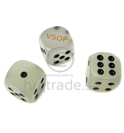 Glow in the dark dice with logo