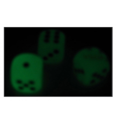 Glow in the dark dice with logo