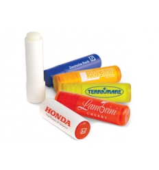 Lip balm with logo print