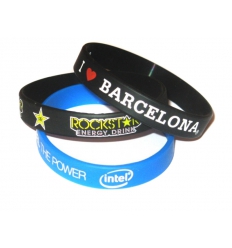 Silicone bracelet with logo
