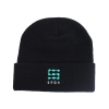 Knitted cap with embrodiery
