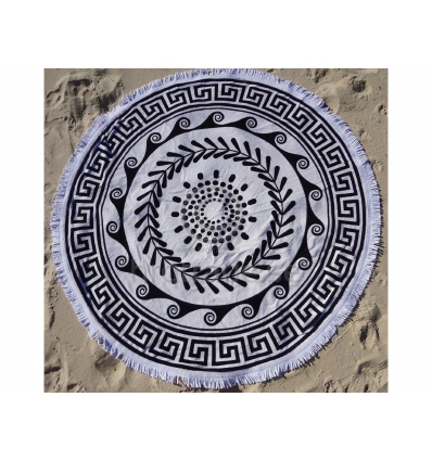 Round towel with tassel