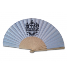 Hand fan with print