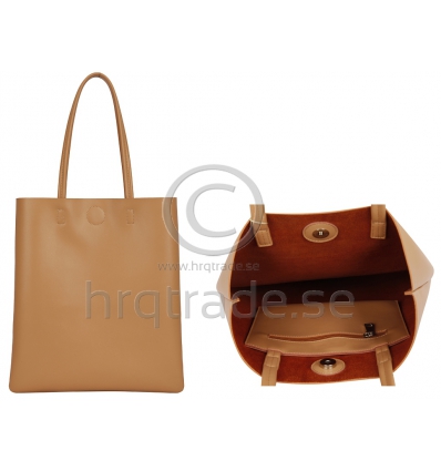 Leather shopping bag