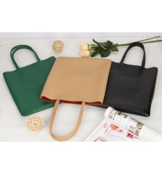 Leather shopping bag