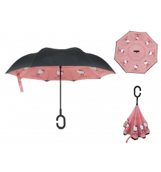 Standing umbrella with print