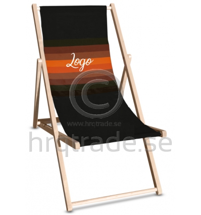 Beach chair with logo - wooden