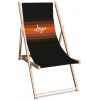 Beach chair with logo - wooden