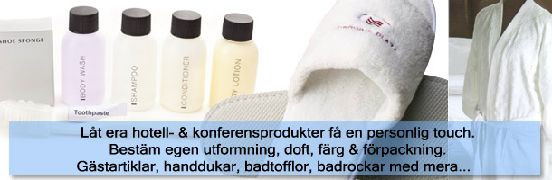 Gästartiklar, badtofflor, badhanddukar och hotellprodukter